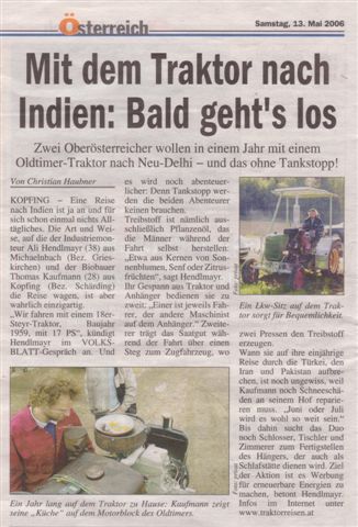 Volksblatt :: 13. Mai 2006